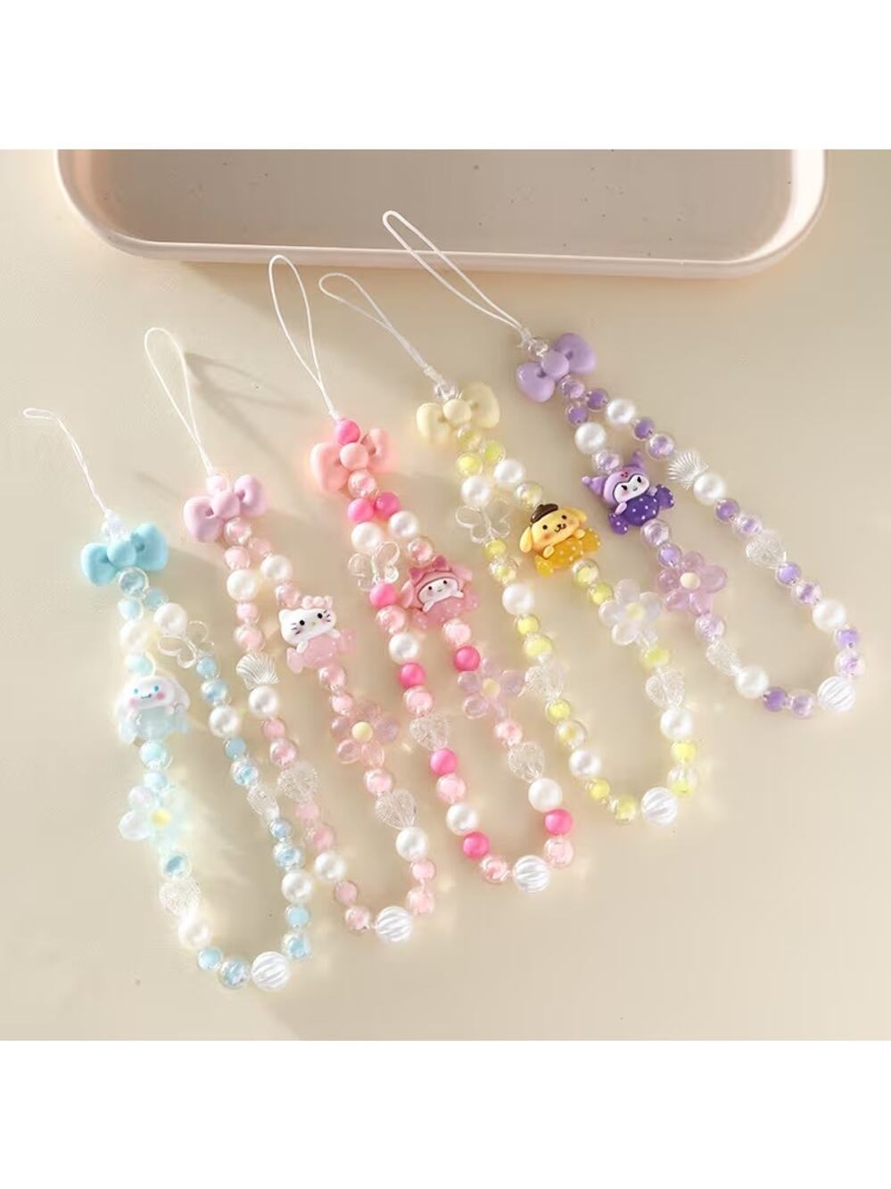 #6843 Hello Kitty & Friends Beaded Phone Lanyard - You Choose